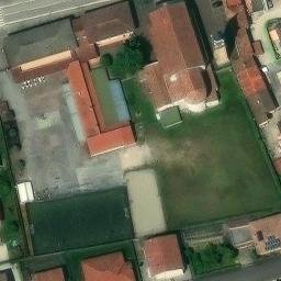 Volleyball Court near Villafranca Padovana — aerial view
