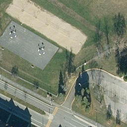 Gatineau Beach Volleyball Court #6 — aerial view