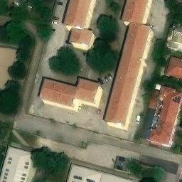 Sand Volleyball Court — aerial view
