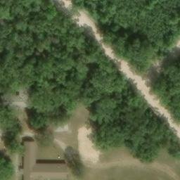 Sand Volleyball Court in Millersburg, MI — aerial view