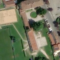 Sand Volleyball Court — aerial view