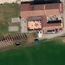 Sand Volleyball Court — aerial view