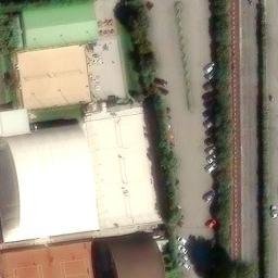 Sand Volleyball Court — aerial view
