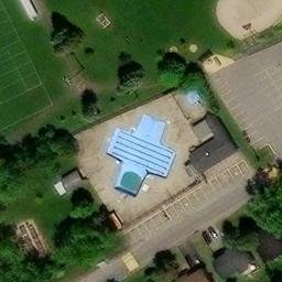 Pierrefonds-Roxboro Beach Volleyball Court #1 — aerial view