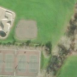 Multnomah Beach Volleyball Court — aerial view