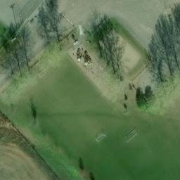 Fitzroy Harbour Beach Volleyball Court #1 — aerial view