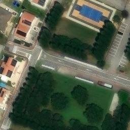 Volleyball Court near Mira — aerial view