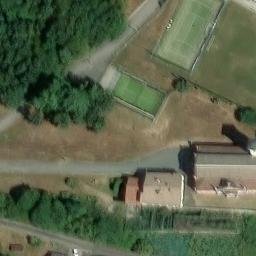 Sand Volleyball Court — aerial view