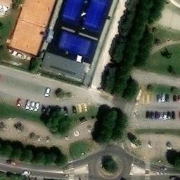 Sand Volleyball Court — aerial view
