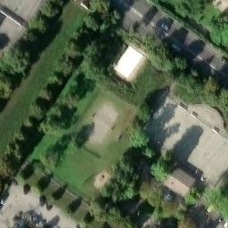 Sand Volleyball Court — aerial view