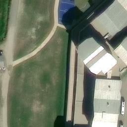 Sand Volleyball Court — aerial view