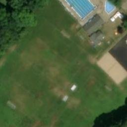 Hudson Beach Volleyball Court #1 — aerial view