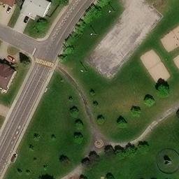 Brossard Beach Volleyball Court #3 — aerial view
