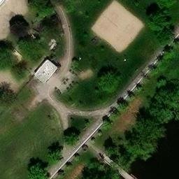 Verdun Beach Volleyball Court #1 — aerial view