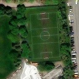 Lachine Beach Volleyball Court — aerial view