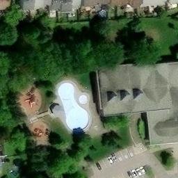 Rockcliffe Park Beach Volleyball Court #2 — aerial view