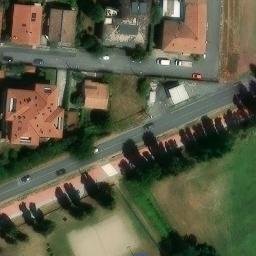 Sand Volleyball Court — aerial view
