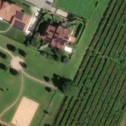 Volleyball Court near San Martino Buon Albergo — aerial view