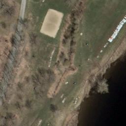 Roxton Pond Beach Volleyball Court — aerial view