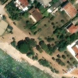 Sand Volleyball Court — aerial view