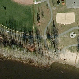 Hull Beach Volleyball Court #1 — aerial view