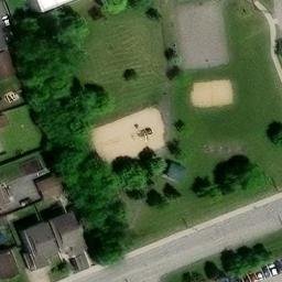 Gloucester Beach Volleyball Court #1 — aerial view
