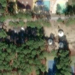 Sand Volleyball Court — aerial view