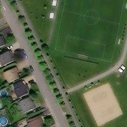 La Prairie Beach Volleyball Court #2 — aerial view