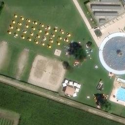 Sand Volleyball Court — aerial view