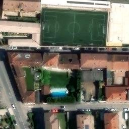 Volleyball Court near Orzinuovi — aerial view