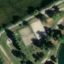 Sand Volleyball Court — aerial view