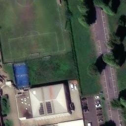 Sand Volleyball Court — aerial view