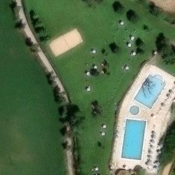 Sand Volleyball Court — aerial view