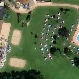Sand Volleyball Court — aerial view