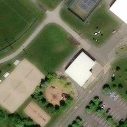 Candiac Beach Volleyball Court #1 — aerial view