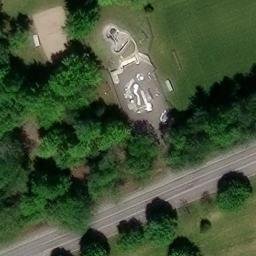 Notre-Dame-de-l'Île-Perrot Beach Volleyball Court — aerial view