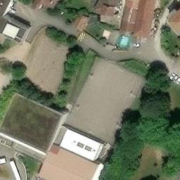Volleyball Court near Le Touvet — aerial view