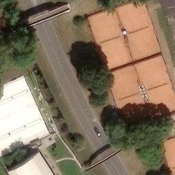 Sand Volleyball Court — aerial view