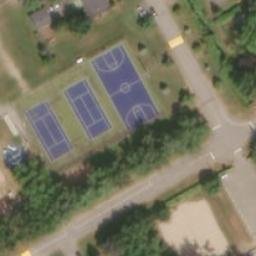 Saint-Clet Beach Volleyball Court — aerial view