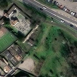 Volleyball Court near Crema — aerial view