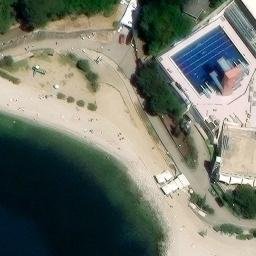 Sand Volleyball Court — aerial view