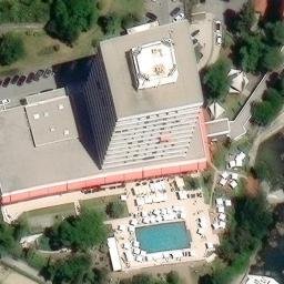 Sand Volleyball Court — aerial view