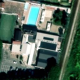 Sand Volleyball Court — aerial view
