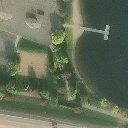 Sand Volleyball Court in Big Lake, MN — aerial view