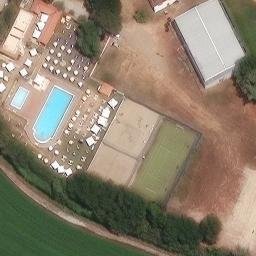 Sand Volleyball Court — aerial view