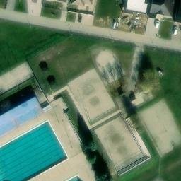 Sand Volleyball Court — aerial view