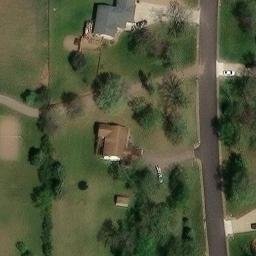 Sand Volleyball Court in Wyoming, MN — aerial view