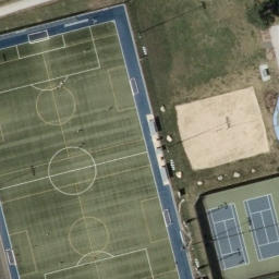 Bromont Beach Volleyball Court #2 — aerial view