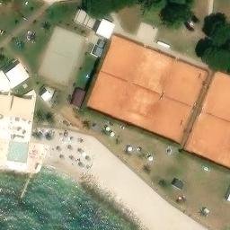 Sand Volleyball Court — aerial view