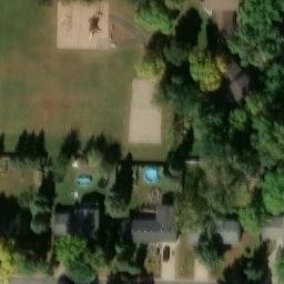 Monticello Beach Volleyball Court #5 — aerial view
